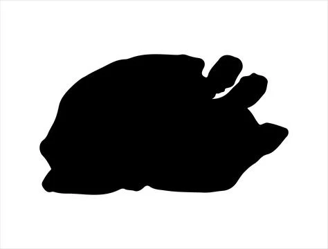 Cooked chicken silhouette vector art Stock Illustration