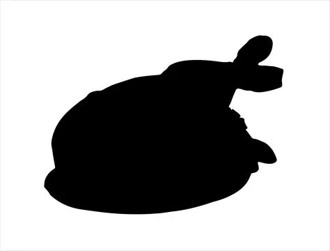 Cooked chicken silhouette vector art Stock Illustration