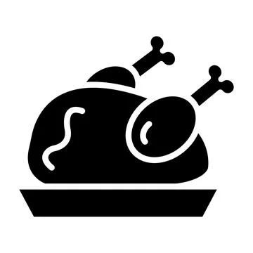 Cooked chicken Vector Icon Design Illustration Stock Illustration