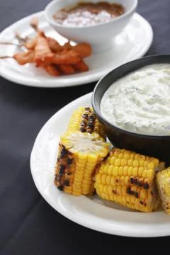 Cooked corn on the cob Stock Photos