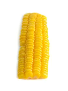Cooked corn on white background Stock Photos
