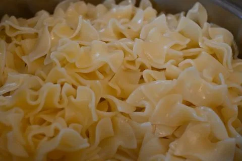 Cooked Diced Pasta Close-Up – Simple Homemade Food Concept Fotos Stock