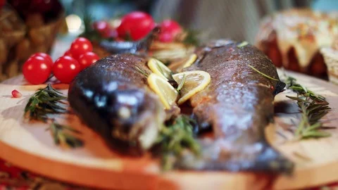 Cooked fish Stock-Footage 129150534
