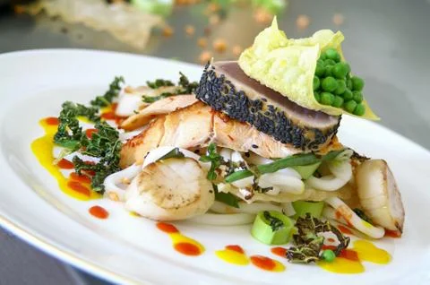 Cooked fish Foto stock