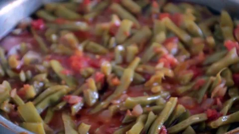 Cooked green beans Stock Footage 81183305