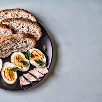 Cooked hard-boiled eggs 写真素材