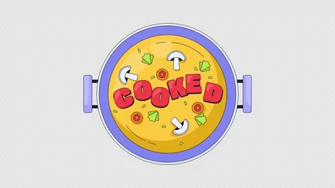 Cooked internet reaction 2D animation Stock Footage 338324592