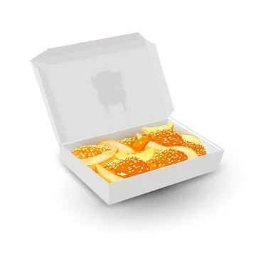 Cooked meal from oven Stock Illustration