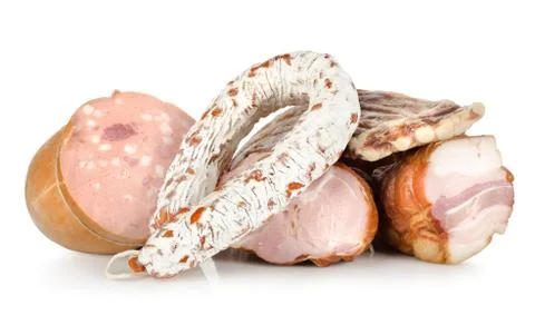 Cooked meat isolated Stock Photos