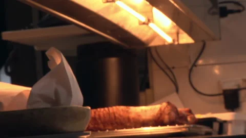 Cooked Meat Resting In Restaurant Stock Footage 135768079
