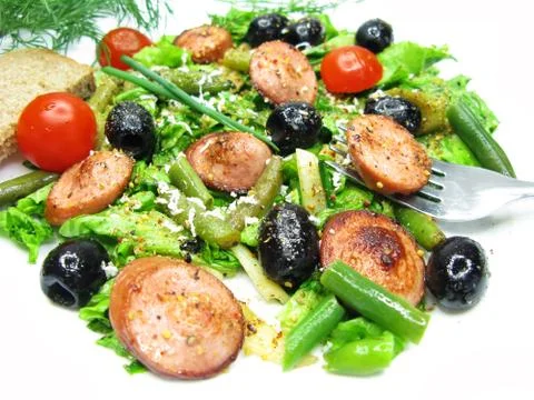 Cooked meat with vegetables Stock Photos