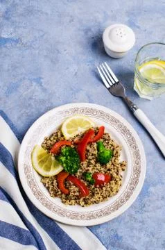 Cooked multi colored quinoa Stock Photos