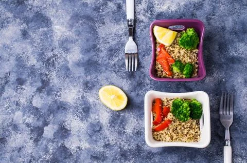 Cooked multi colored quinoa Stock Photos