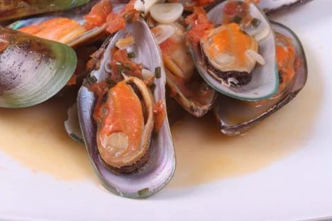 Cooked Mussels Stock Photos