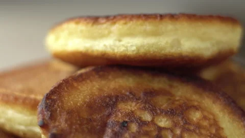 Cooked pancakes 4K Stock Footage 155058592