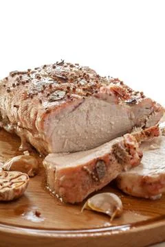 Cooked peace of meat Stock Photos