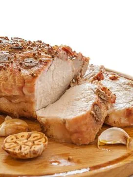 Cooked peace of meat Stock Photos