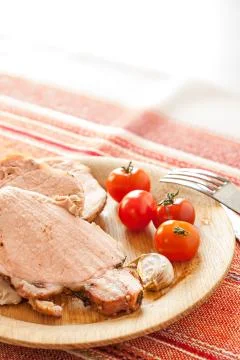 Cooked peace of meat Stock Photos