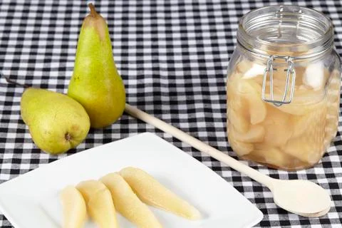 Cooked pears Stock Photos