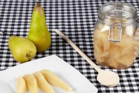 Cooked pears Stock Photos