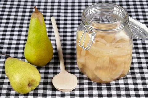 Cooked pears Stock Photos