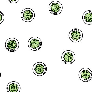 Cooked peas dish vector seamless pattern イラスト素材