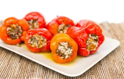 Cooked peppers Stock Photos