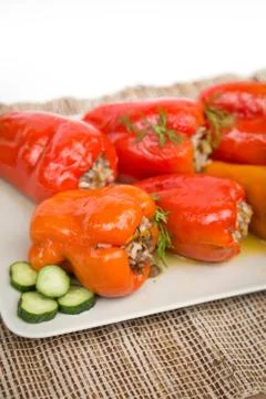 Cooked peppers Stock Photos