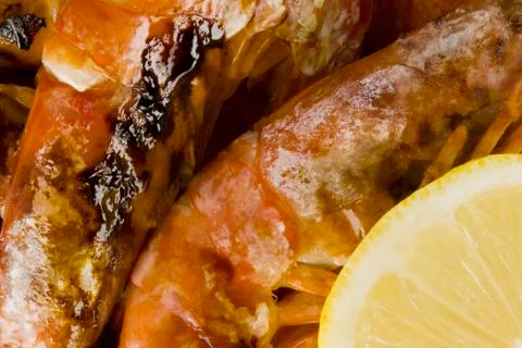 Cooked prawns Stock Photos