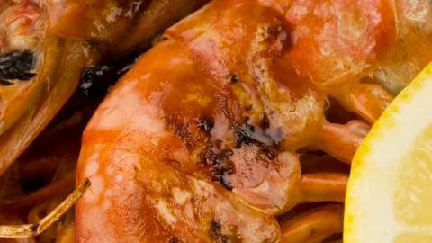 Cooked prawns Stock Photos