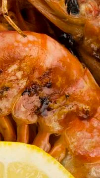 Cooked prawns Stock Photos