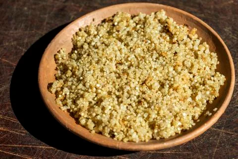 Cooked quinoa grains Stock Photos