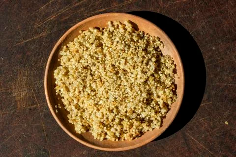 Cooked quinoa grains Foto stock
