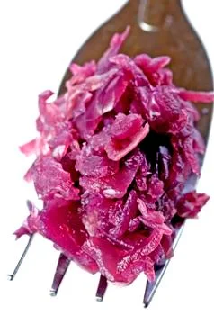 Cooked red kale Stock Photos