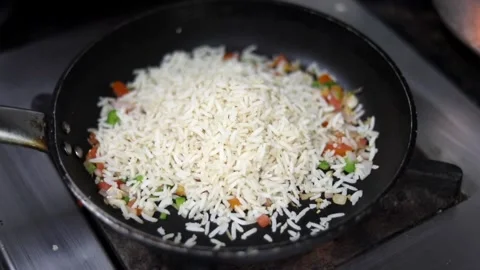 Cooked Rice Stock Footage 133102520