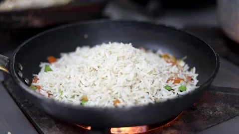 Cooked Rice Stock Footage 133102526