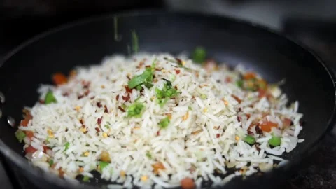 Cooked Rice Stock Footage 133102529