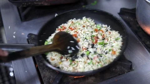 Cooked Rice Stock Footage 133102530