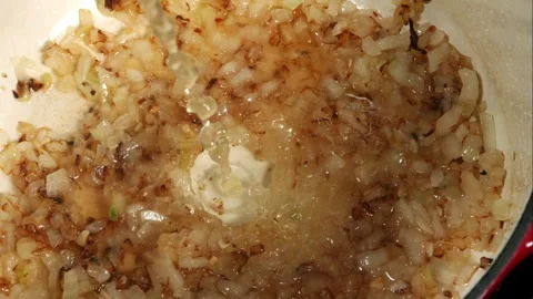 Cooked rice grains shown close up with moisture Stock Footage 327051677