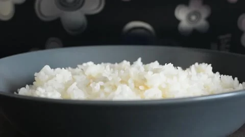 Cooked rice steaming. Stock Footage 48922764