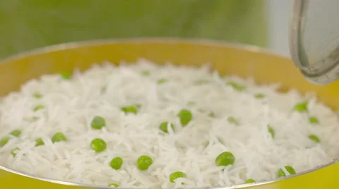 Cooked rice steaming Stock Footage 68839609