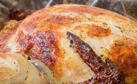 Cooked Roast Chicken Stock Photos