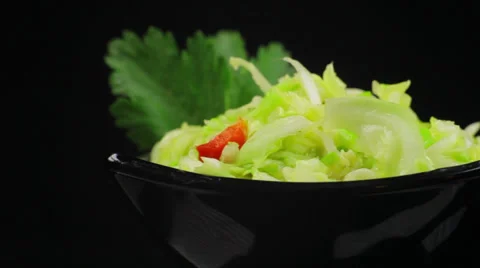Cooked salad in a bowl Stock Footage 39456465
