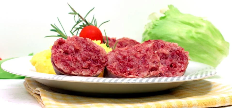 Cooked salami Stock Photos
