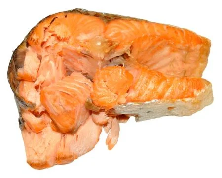 Cooked Salmon Steak Stock Photos
