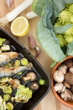 Cooked sardines Stock Photos