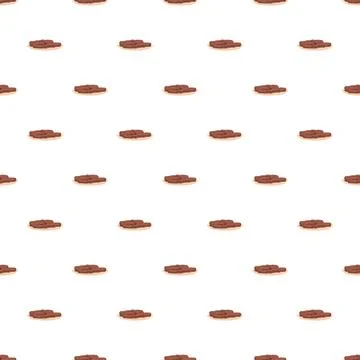 Cooked sausage food pattern for background design Illustrazione stock