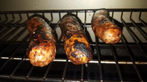 Cooked sausages Stock Photos