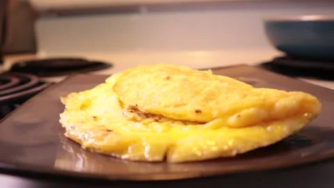 Cooked Scrambled Eggs Stock Footage 237112075