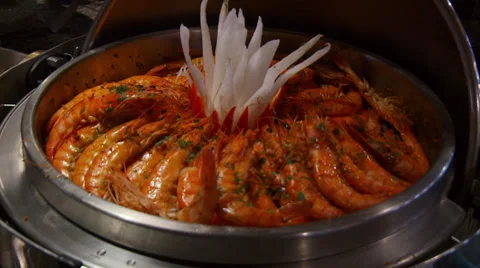 Cooked shrimp Stock Footage 29630789